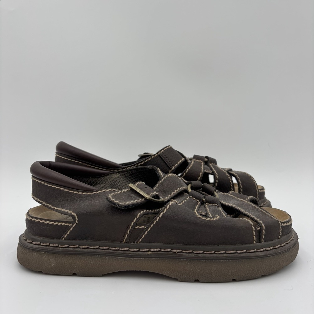 Vintage Y2K 90s Lower East Side Sandals Size 8.5 Wide Brown